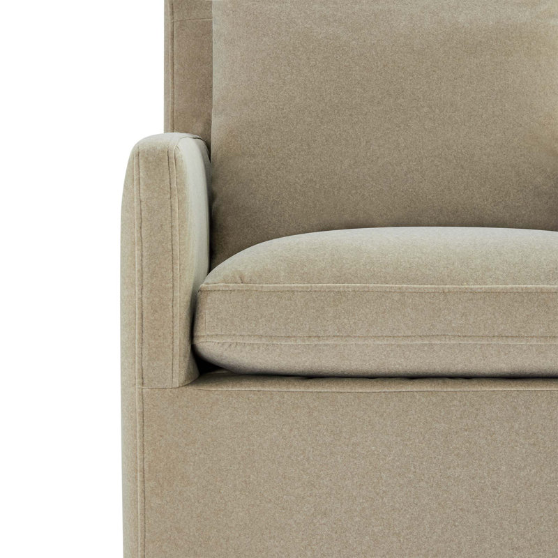 Fauteuil Alayaa, Velours sable Vesper