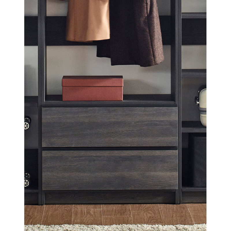 Kalinikos 94.19'' Closet System, Black