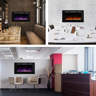 Ebern Designs 36.02'' W Recessed Electric Fireplace Insert, WiFi Heater ...