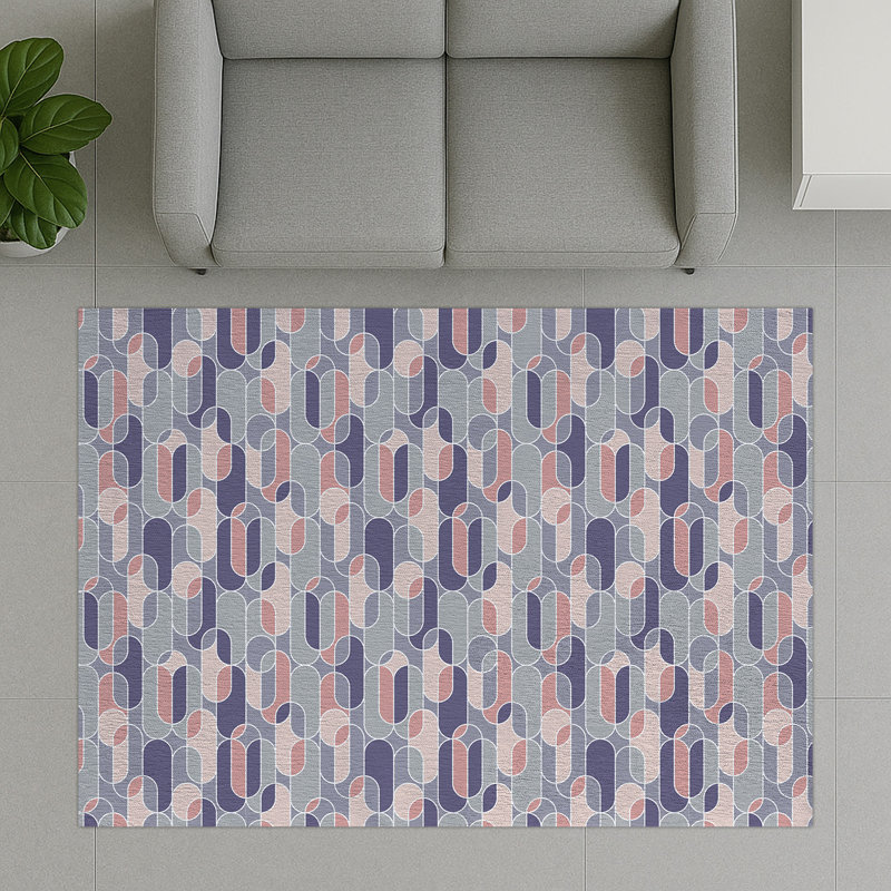 Geometric Area Rug, Runner 70 x 140 cm
