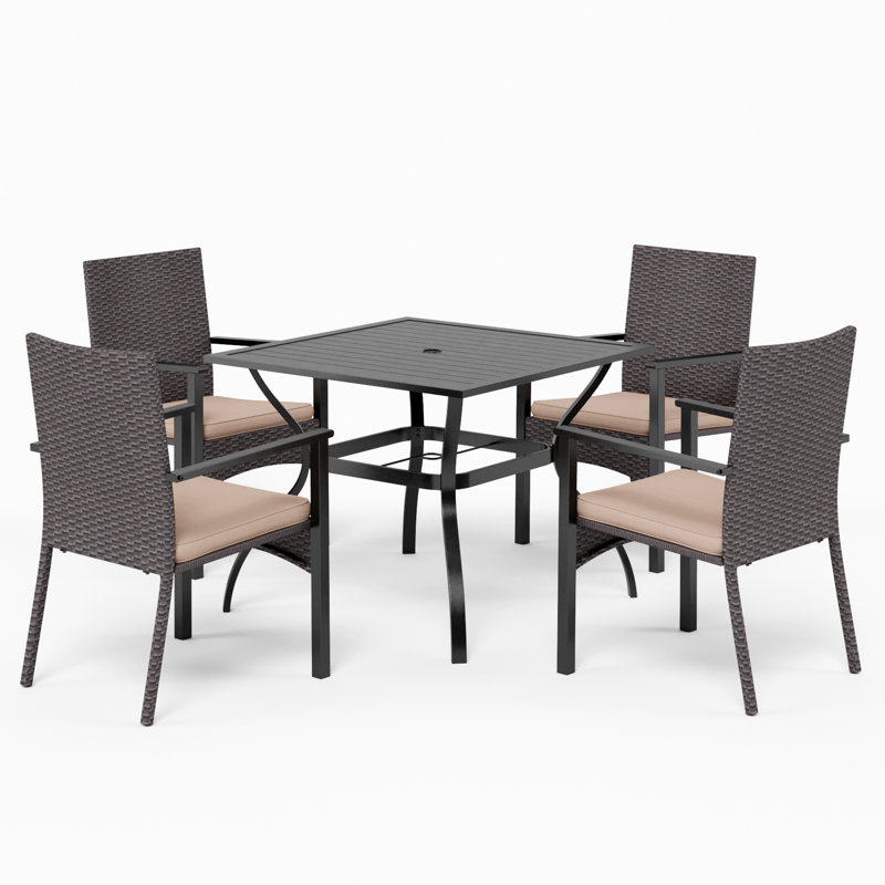 4 - Person Patio Dining Set with, None, No