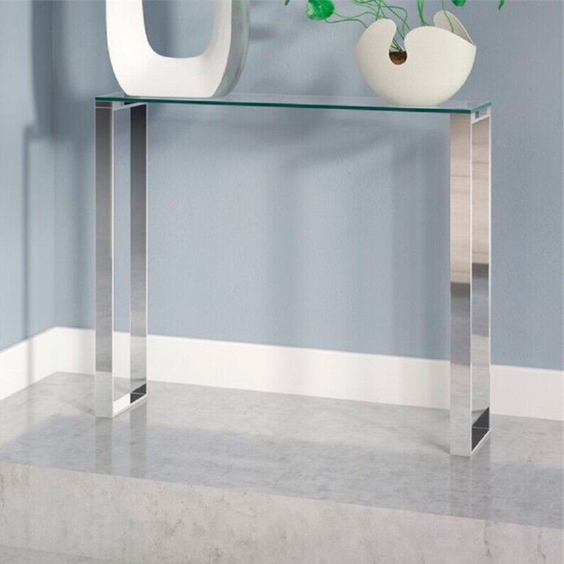 Torkil Gold Table Medium, 30" H x 47" W x 18" D, Silver