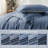 Solayne 100% Washed Cotton Duvet Cover Set with Faux Hemp Texture, Solid Color, Zipper Closure and Corner Ties-111685175-111685170