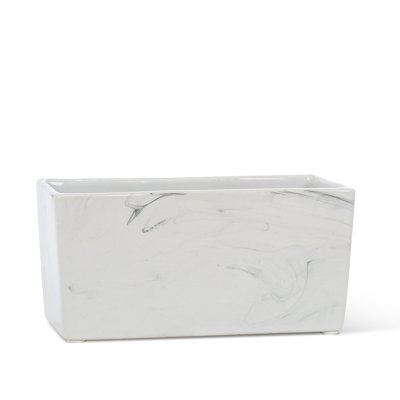 Boîte à fleurs rectangulaire en marbre