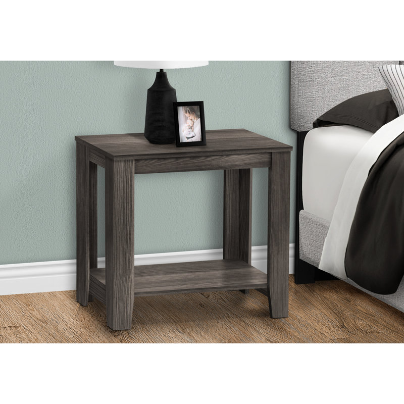 Table d'appoint grise robuste 15,79 lb - et compacte fonctionnelle de 6 pouces de haut
