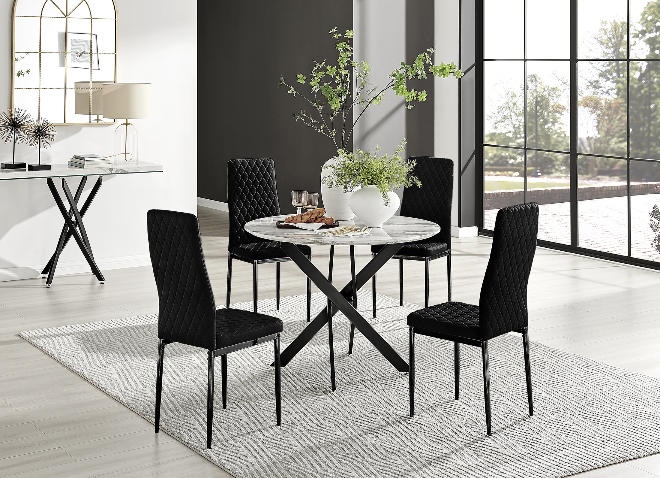 4 seater deals metal dining table