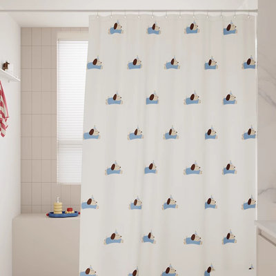 Polyester Shower Curtain With Hooks