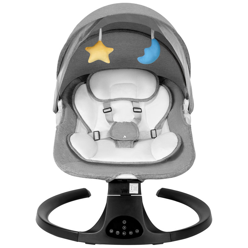 Portable Baby Swings, Baby Bouncer,baby Swings With Music Speaker, Seat With 3 Adjustment Modes, 10 Soothing Lullabies, 5 Speed Settings, Dual Power Option Remote Control,baby Bouncer,baby Cradle, Baby Needs