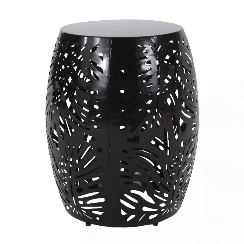 Metal End Table, Black