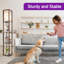 Jarold 63.7" Column Dimmable Floor Lamp with Shelves & Remote Control & USB Charging Station-261720373