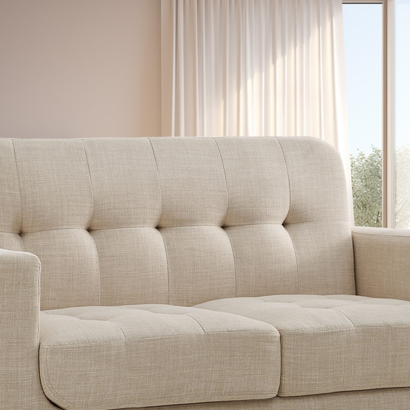 Fauteuil d'appoint avec revêtement en lin Janeil, Beige