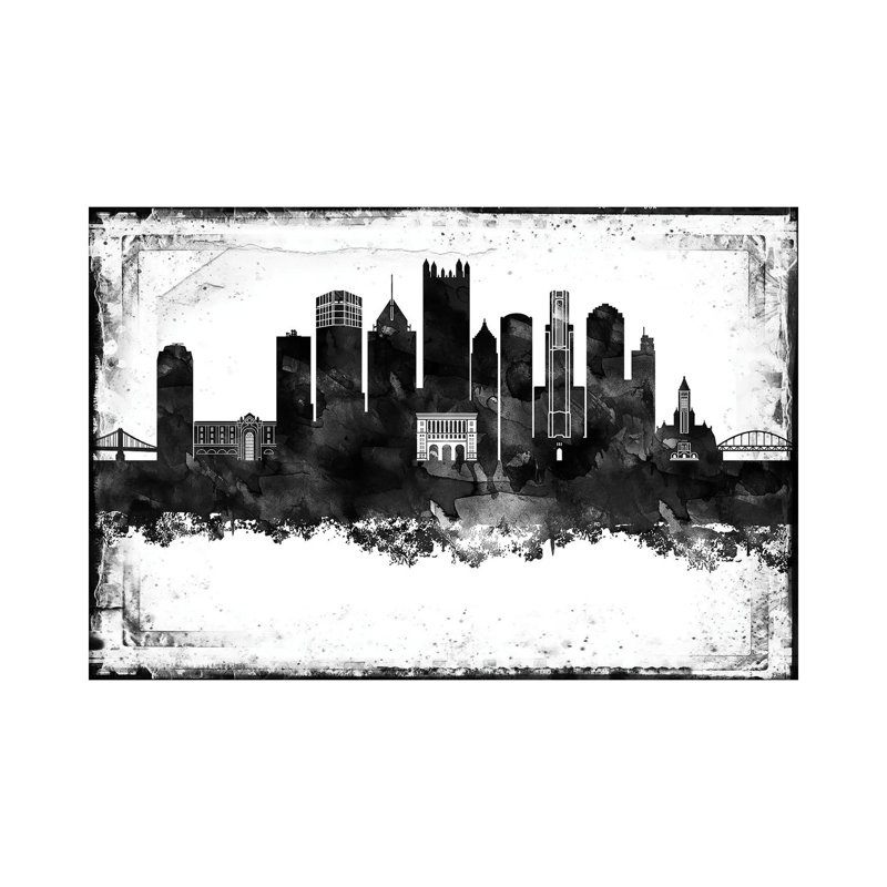 Pittsburgh Skylines - Wrapped Canvas Painting, 101.6 cm H x 66.04 cm W