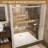 48" W X 72" H Double Sliding Shower Door With Aluminum Frame, 1/4" (6Mm) Tempered Glass And - Shatter Film, Stainless Steel Handles, Waterproof Design Easy Installation In Bathroom Door, Clear Proof-120954762