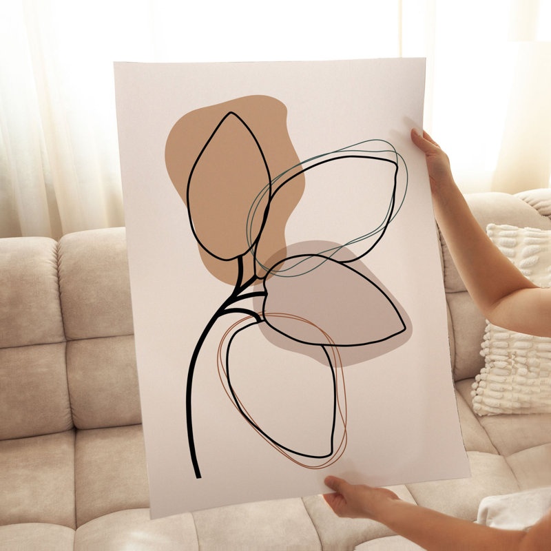«Botanical Bohemian Leaf», reproduction d'art non encadrée, H 10 po x l 8 po