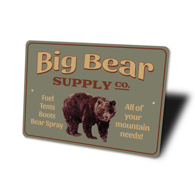 Enseigne en aluminium Big Bear