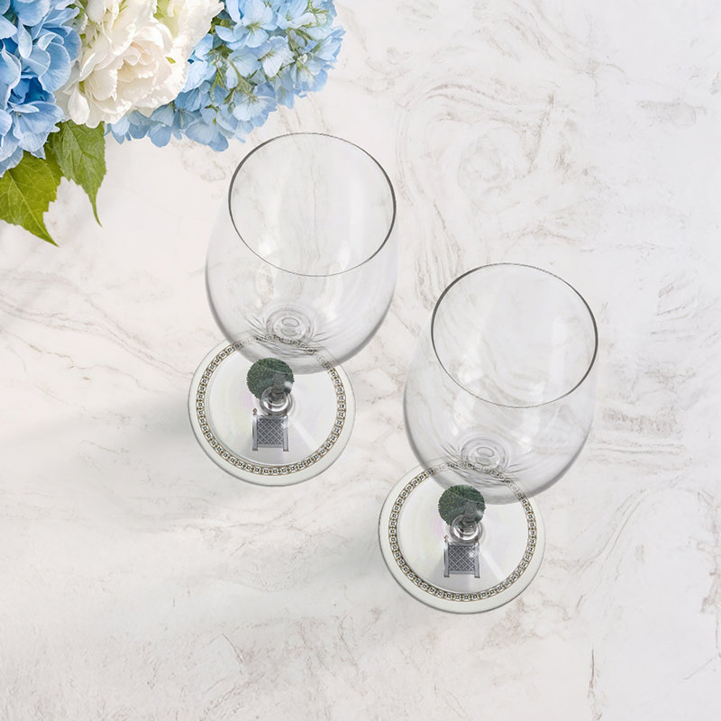Timothy Corrigan Parterre Topiary Vegan Leather Round Coasters