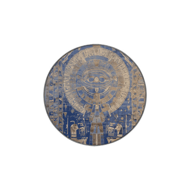 Tapis rose soyeux et moelleux, Rond 3 pi