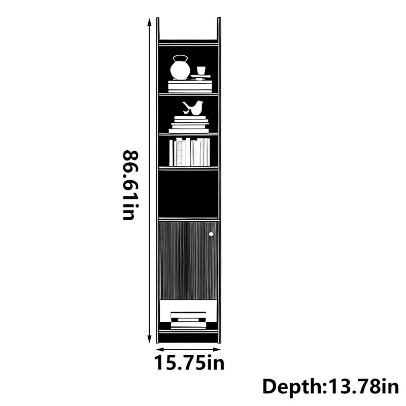 Bibliothèque légère de luxe noire
