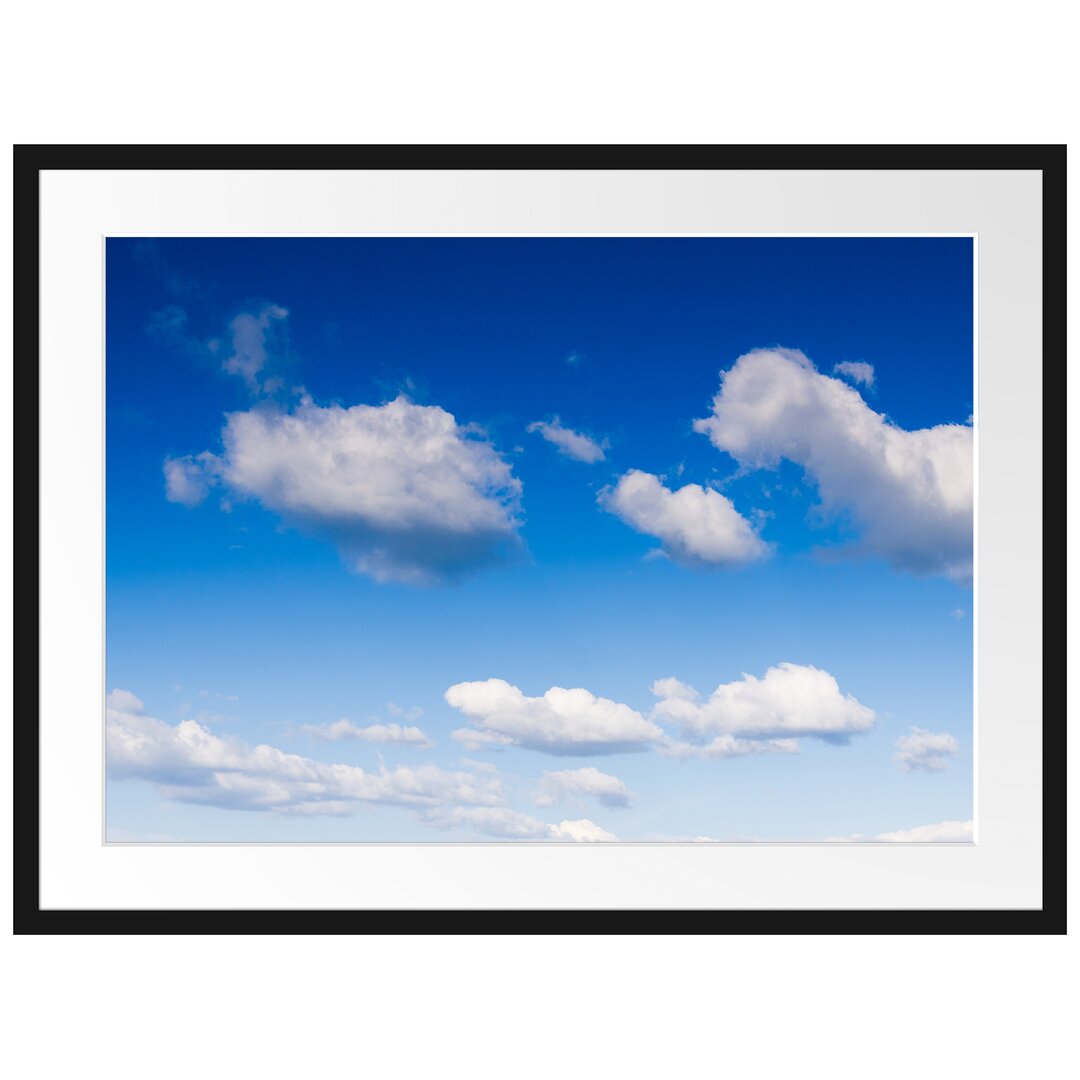 Gerahmtes Poster Wolken am blauen Himmel