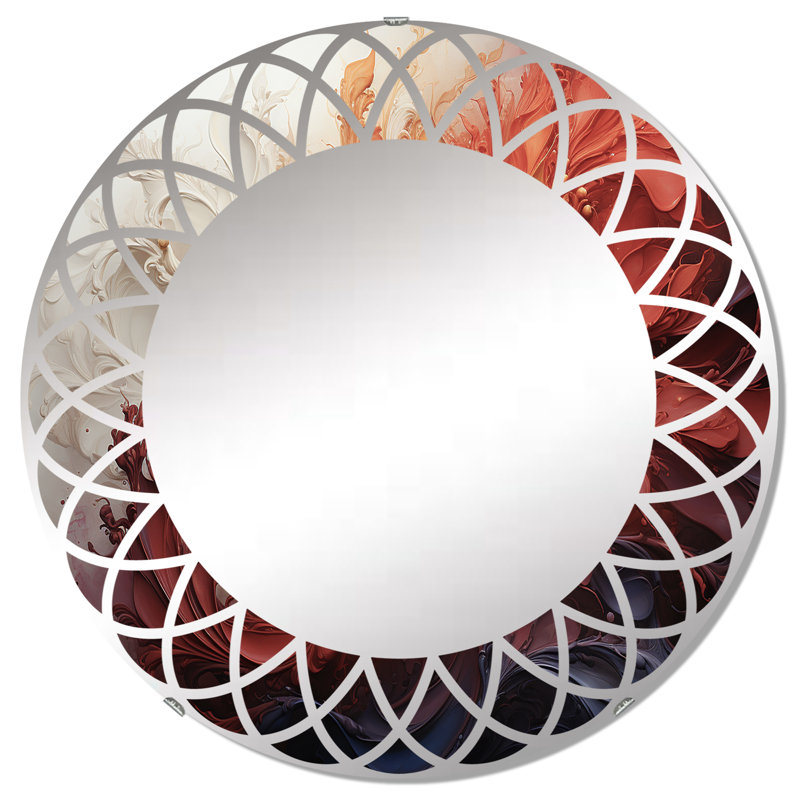 Willfredo - Miroir mural moderne rond, 32 po x 32 po