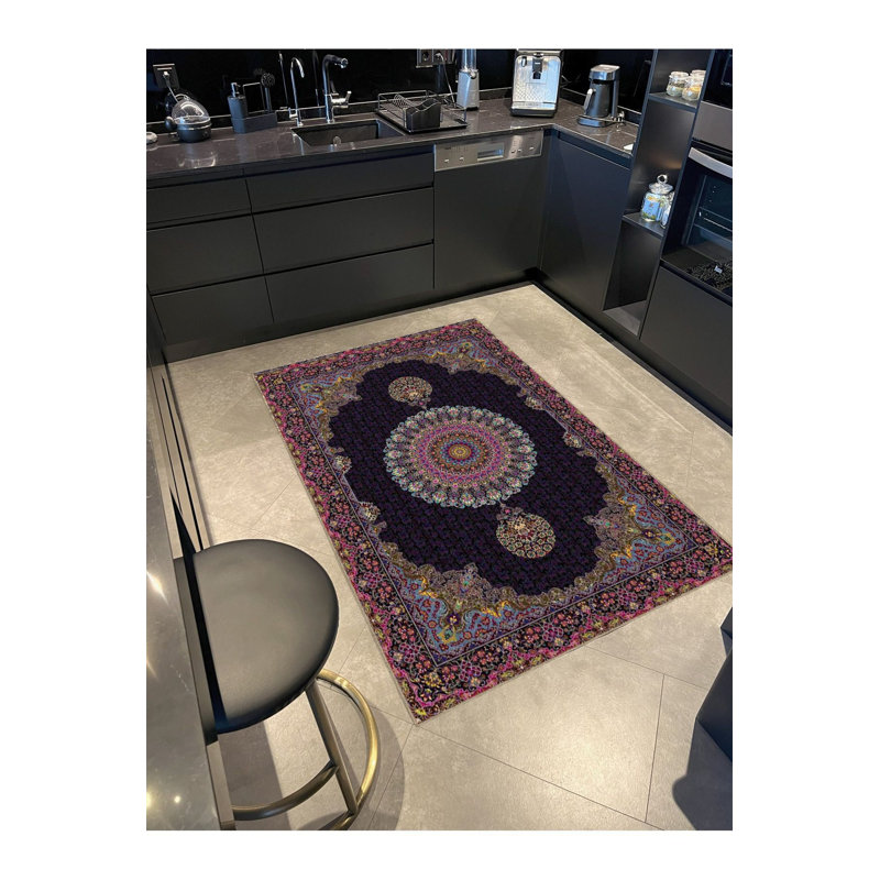 Tapis décoratif mauve, Sous-tapis rectangulaire 4 pi 7 po x 6 pi 7 po inc
