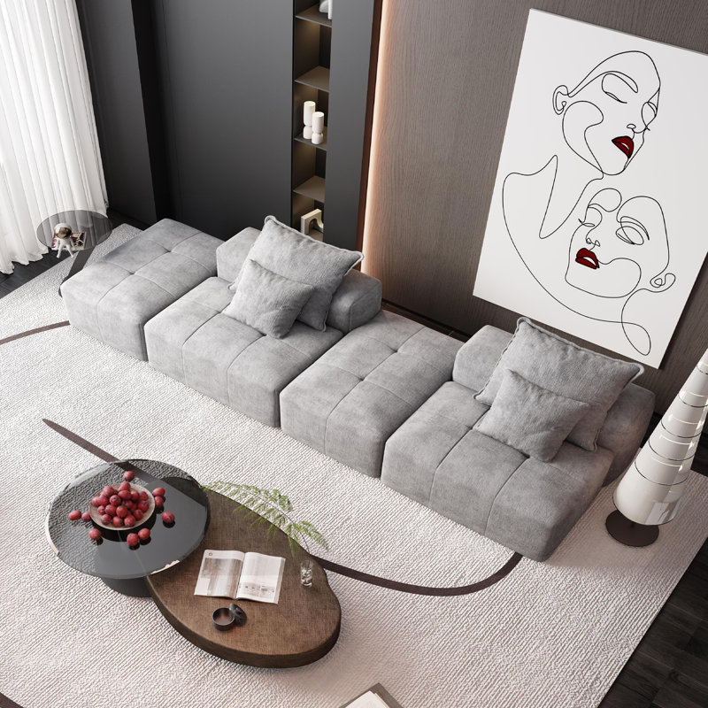 Canapé modulaire surdimensionné Modern, Gris