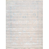 Hand Knotted Viscose Washable Abstract Indoor Rug