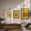 School Bus Number Six Retro - Framed Print-73543632-73543634