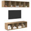 TV Cabinet Set 4 Pcs 37 X 37 X 142.5 Cm-1990292101