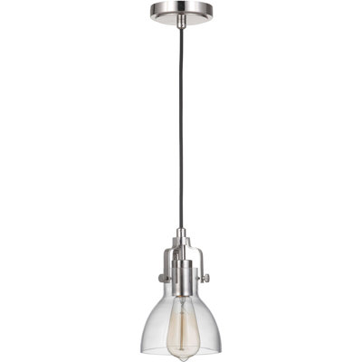 Javen 1 - Light Polished Nickel Single Pendant