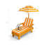 Tewkesbury 106 cm Long Fir Single Chaise with Cushions