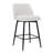 Counter Height Bar Stools Of 2, 360 Rotating Upholstered With Linen, Back And Metal Legs, 25.6" Seat For Kitchen Island & Pub, 2 Swivel , In Height, Great Linen-1174932121