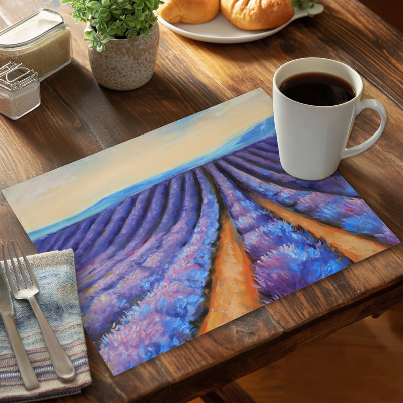Lavender Fields Polyester Placemat - Botanical Bedroom Decor