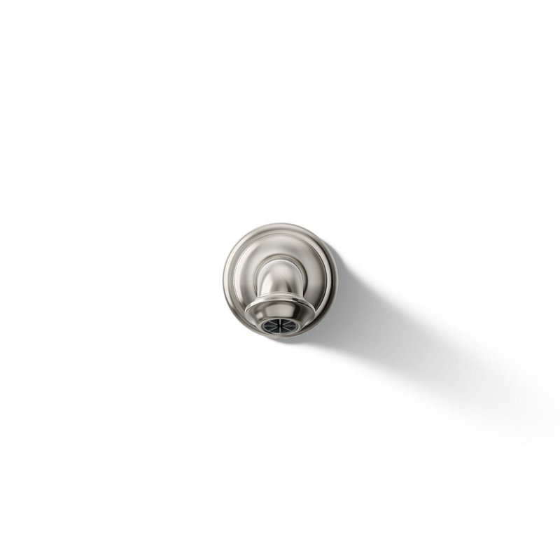 Artifacts Wall-Mount Bath Spout with Turned Design, Vibrant Polished Nickel