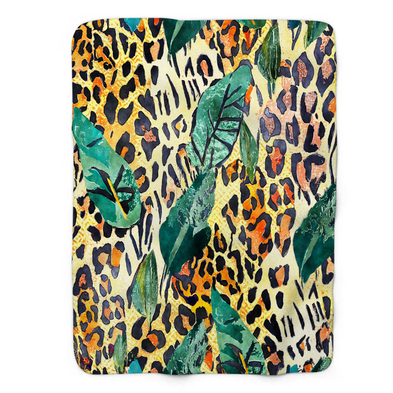 Couverture 1 pièce Jungle Spot Cat, Lit simple