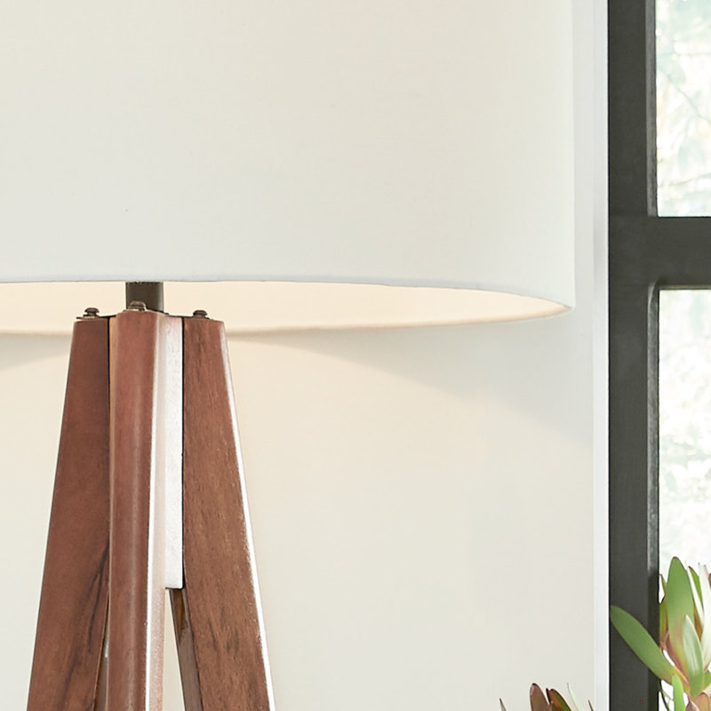 Lampe trépied 71 po Zenda, Brun