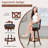 Naviya Swivel Upholstered Counter Stool with Solid Wood Frame-1925862251