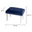 Banc avec repose-pieds en acrylique transparent 24 po Evajane-123017359-123017362