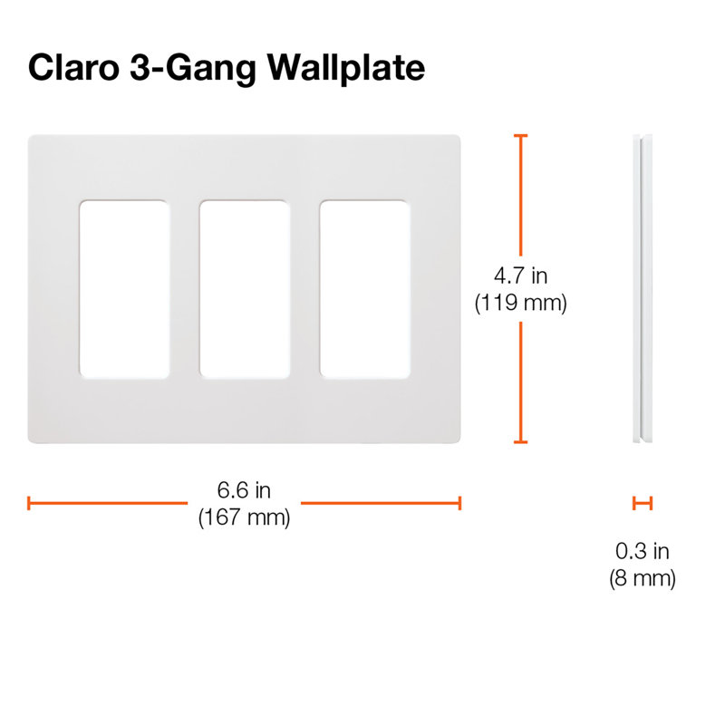 Ensemble de 1 plaque murale Lutron Claro