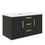 Armoire de rangement flottante pour salle de bain 36 po avec lavabo, 2 portes à fermeture douce, 2 tiroirs, garniture décorative-1699520647