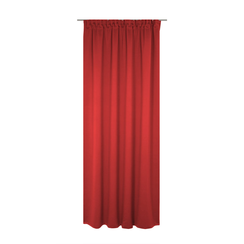 Newbury Room Darkening Single Curtain Panel, 130cm Width x 405cm Drop, Red