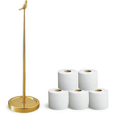 Porte-papier hygiénique autoportant pour 4 rouleaux Bird Style