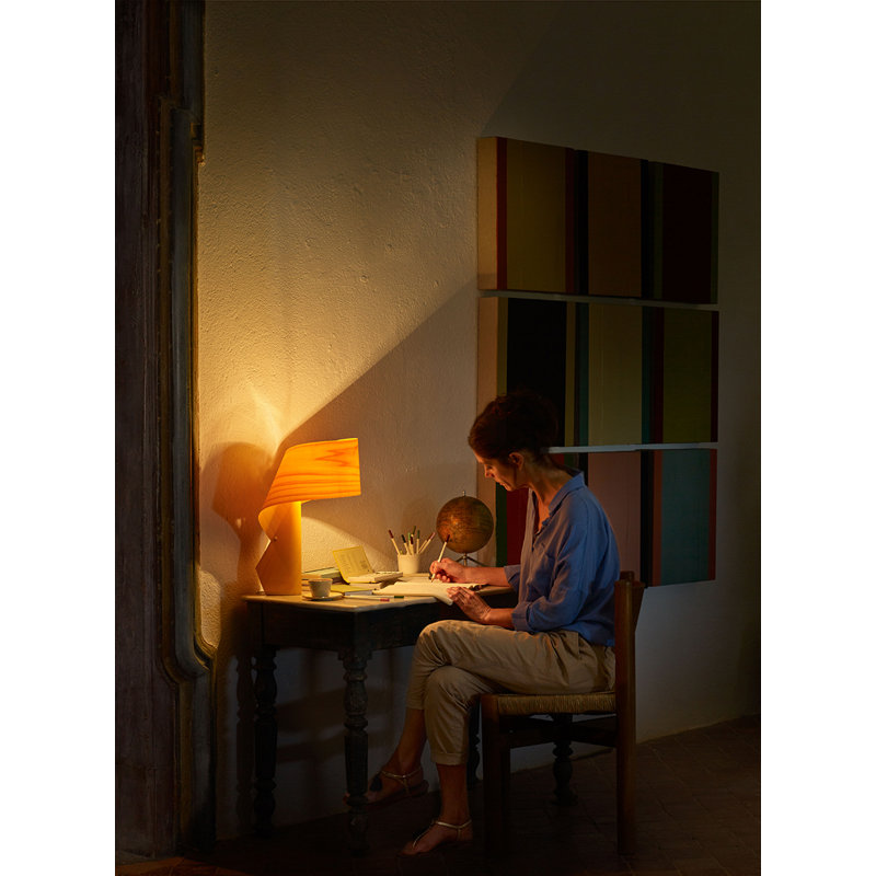 Air Table Lamp - Large - E12 Base - Natural Cherry Finish, Natural Cherry, E12 Base