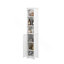 Armoire de rangement pour salle de bain haute 64,17 po avec tablettes réglables, armoire autoportante mince à 1 porte avec anti-basculement, compartiments ouverts, pour la maison, les petits espaces, la salle de bain et la cuisine