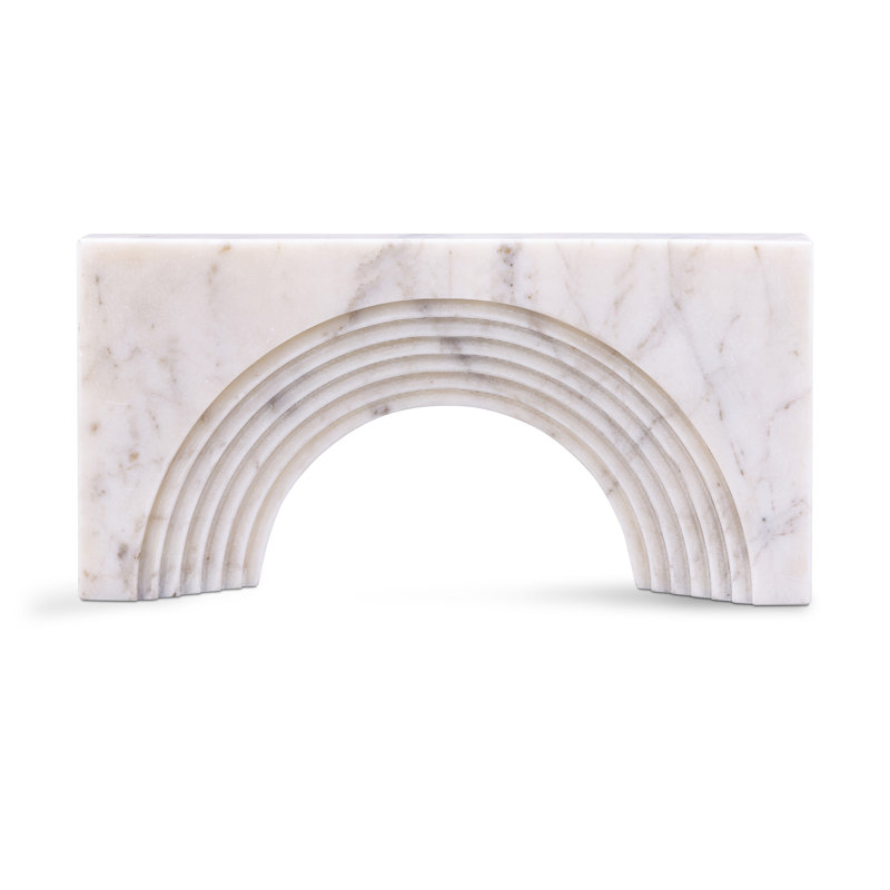 Cambre Marble Abstract Figurines & Sculptures, White