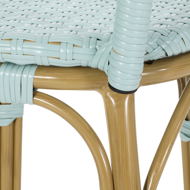 Outdoor French 29.5 Inch, Of 2, Teal, Finish, , For Party 29.5" And Aluminum , Rust Frame, Garden Seating