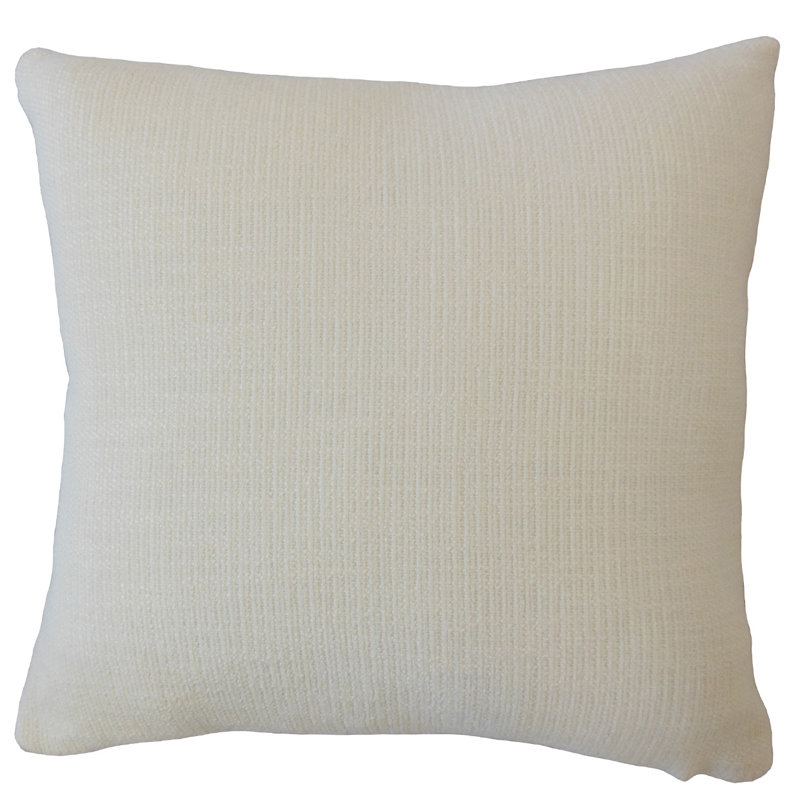 Feivel Feather Reversible Throw Pillow, 18" x 18", Snow