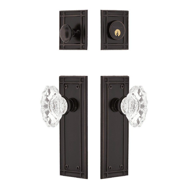 Ensemble d'entrée de mission Nostalgic Warehouse avec bouton en cristal Chateau, Bronze intemporel, 2.375