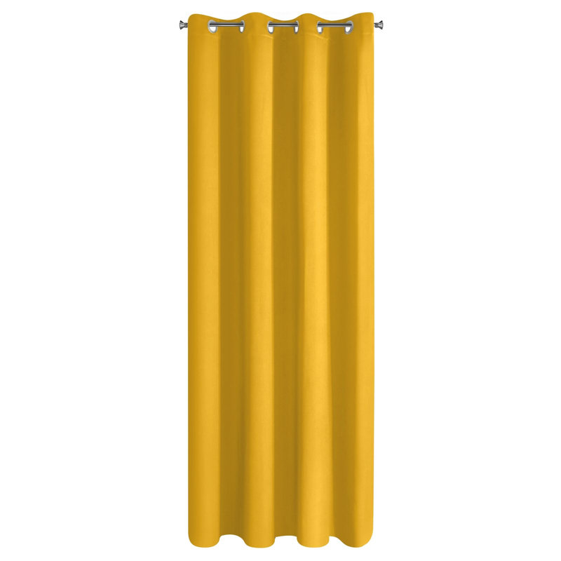 Design 91 Maximum Blackout Curtains Single Panel, Mustard, Width 140 x Drop 250 cm