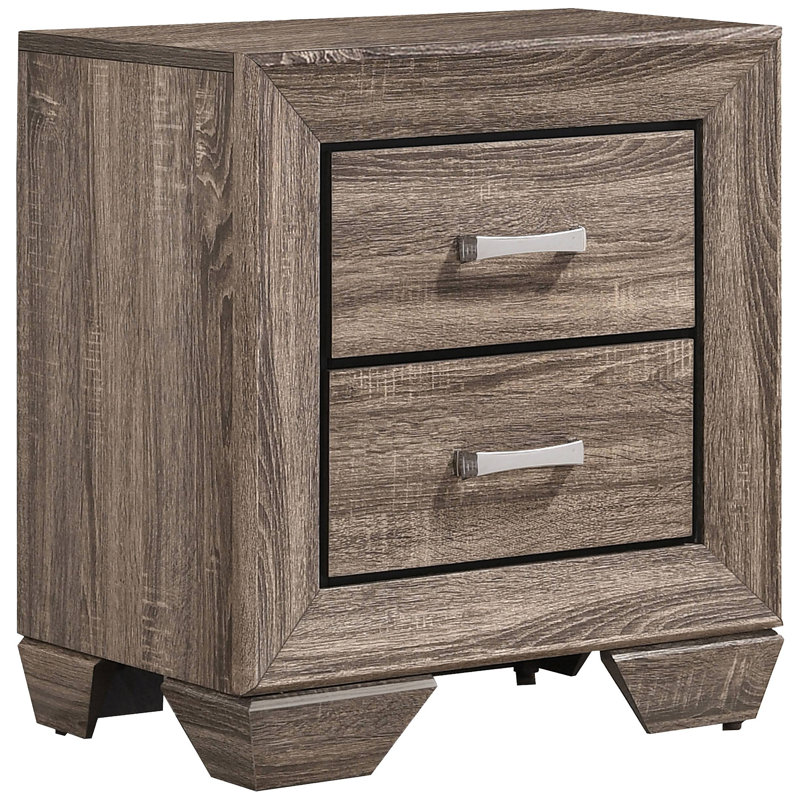 Modern Minimalist Nightstand, Taupe